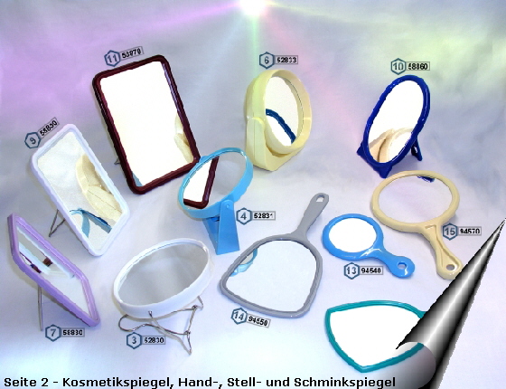 Kosmetikspiegel, Hand-, Stell- und Schminkspiegel